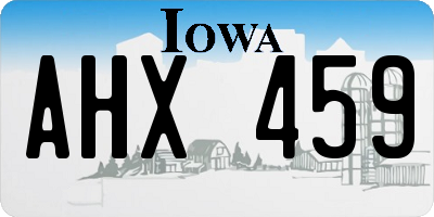 IA license plate AHX459