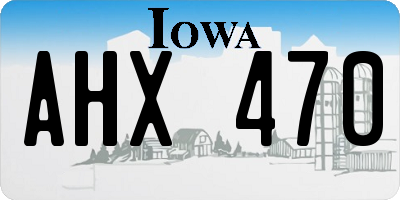 IA license plate AHX470