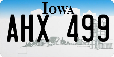 IA license plate AHX499