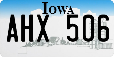 IA license plate AHX506