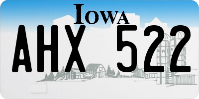 IA license plate AHX522