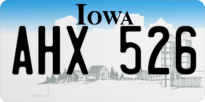 IA license plate AHX526