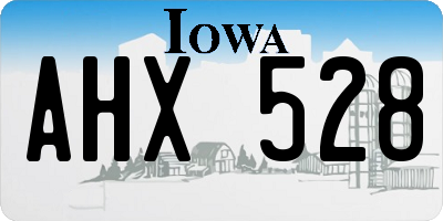 IA license plate AHX528
