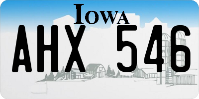 IA license plate AHX546