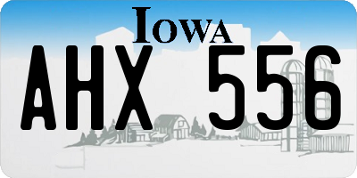 IA license plate AHX556