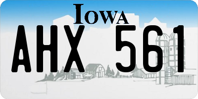 IA license plate AHX561
