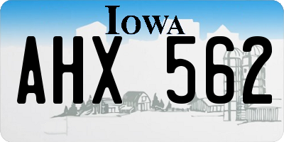 IA license plate AHX562