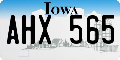 IA license plate AHX565