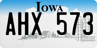 IA license plate AHX573