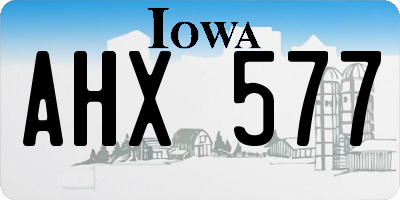 IA license plate AHX577