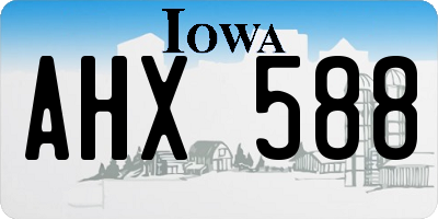 IA license plate AHX588
