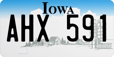 IA license plate AHX591