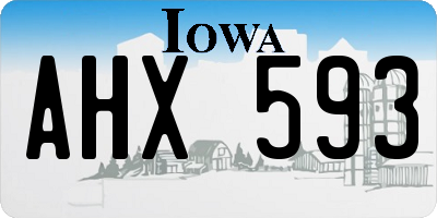 IA license plate AHX593