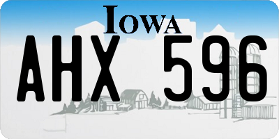 IA license plate AHX596