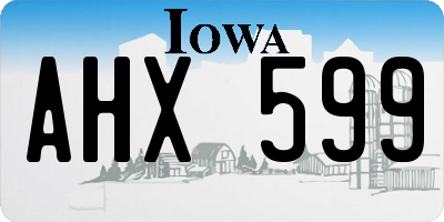 IA license plate AHX599