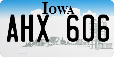 IA license plate AHX606