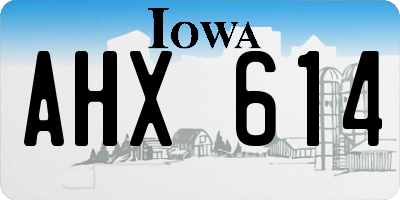 IA license plate AHX614