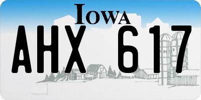 IA license plate AHX617