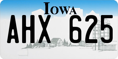 IA license plate AHX625