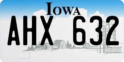 IA license plate AHX632