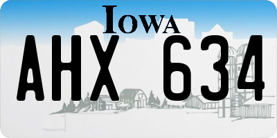 IA license plate AHX634