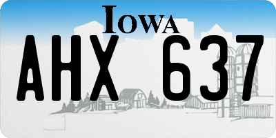 IA license plate AHX637