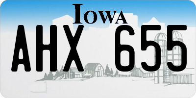 IA license plate AHX655