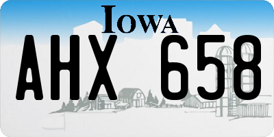 IA license plate AHX658