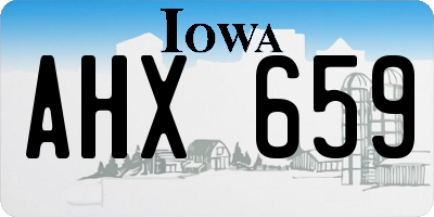 IA license plate AHX659