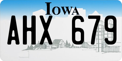 IA license plate AHX679
