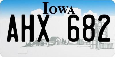 IA license plate AHX682