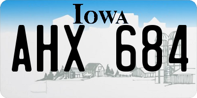 IA license plate AHX684