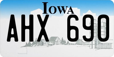 IA license plate AHX690