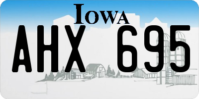 IA license plate AHX695