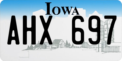 IA license plate AHX697