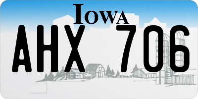 IA license plate AHX706