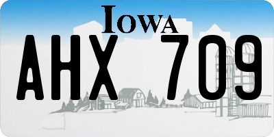 IA license plate AHX709