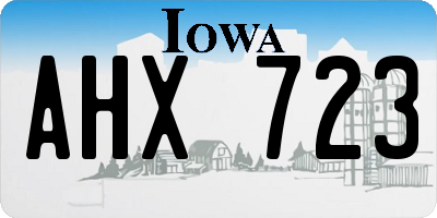 IA license plate AHX723