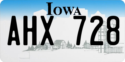 IA license plate AHX728
