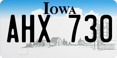 IA license plate AHX730