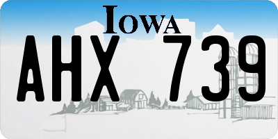 IA license plate AHX739