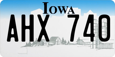 IA license plate AHX740
