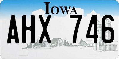 IA license plate AHX746