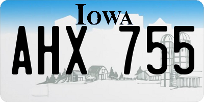 IA license plate AHX755