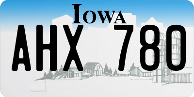 IA license plate AHX780