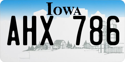 IA license plate AHX786