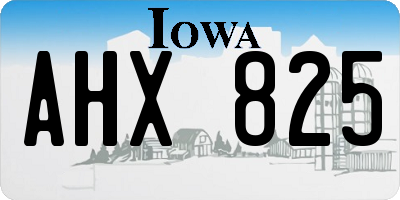 IA license plate AHX825