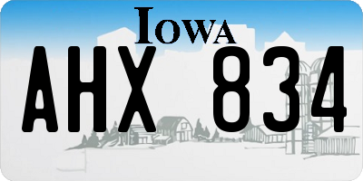 IA license plate AHX834
