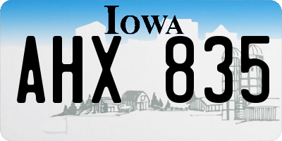 IA license plate AHX835