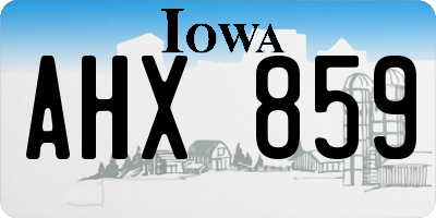 IA license plate AHX859
